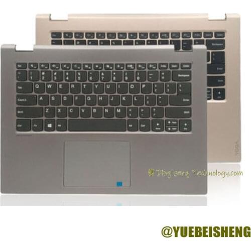 YUEBEISHENG New for lenovo YOGA 520-14IKB IdeaPad 2in1-14 flex5-14 palmrest US keyboard upper cover Touchpad