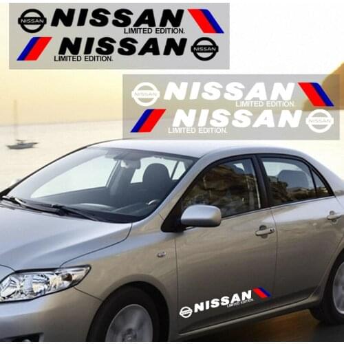 2pcs Car Body Sticker Car Badge Decoration Decal Sticker Door Sticker for Nissans Nismo X-trail Almera Qashqai Tiida Teana