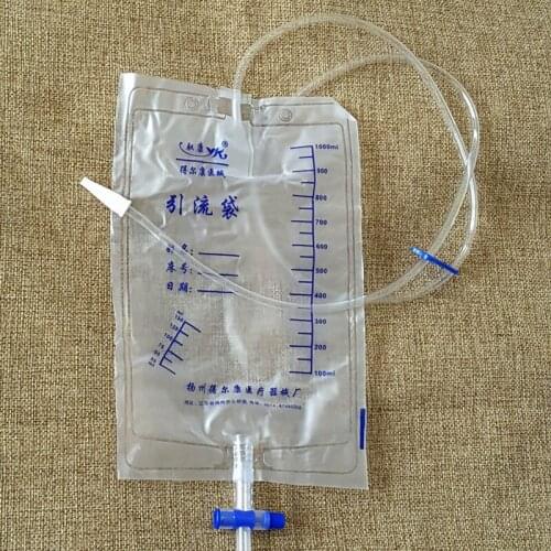 20pcs / 10pcs 1000ml disposable drainage bag urine bag catheterization anti-reflux urinal 1.1 meter tube