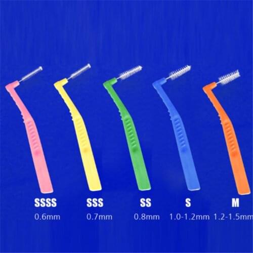 20Pcs New L Shape Push-Pull Interdental Brush dental floss Oral Care Teeth Whitening toothpick teeth brush Orthodontic dental