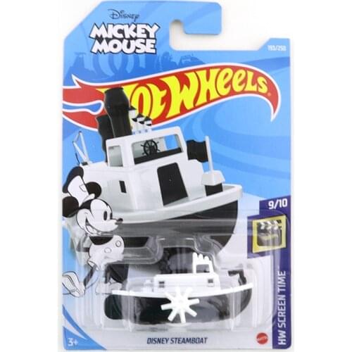 2021-193 Hot Wheels DISNEY STEAMBOAT Mini Alloy Coupe 1/64 Metal Diecast Model Car Kids Toys Gift