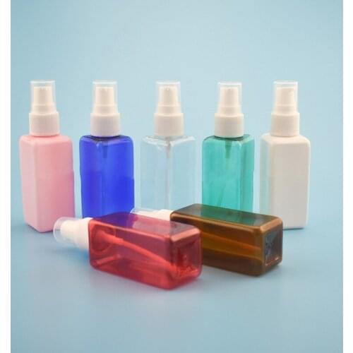 500 X 50ML Empty PET Plastic Half cover Press Pump Sample Bottle 1.7oz Portable ortable Travel Makeup Lotion Pump Bottle