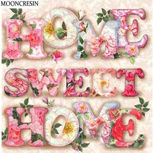 5D Diy Diamond Painting Home Sweet Home 3D Mosaic Pictures Diamond Embroidery Cross Stitch Needlework Wall Sticker Home Decor