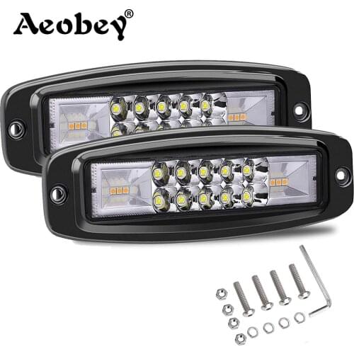 7 Inch Car Flush Mount LED Pod Combo Flash Work Light Bar Auto Led Driving Reversing Lamp ATV SUV Truck Off-road Vehicles 12V