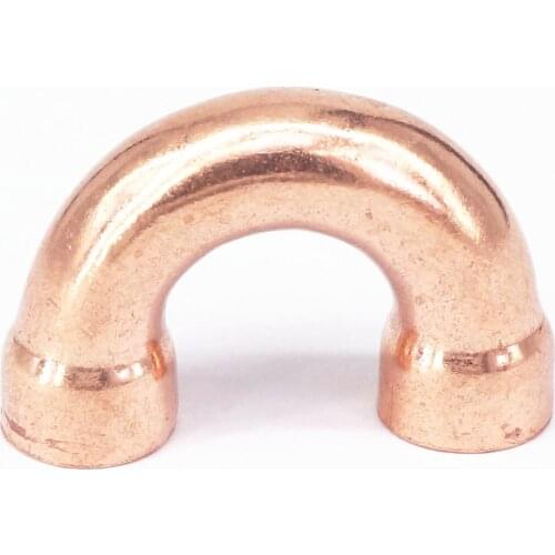 8x0.9x25mm 180 Degree Return Elbow Copper End Feed Welding Pipe Adapter Air Condtioner Refrigerator