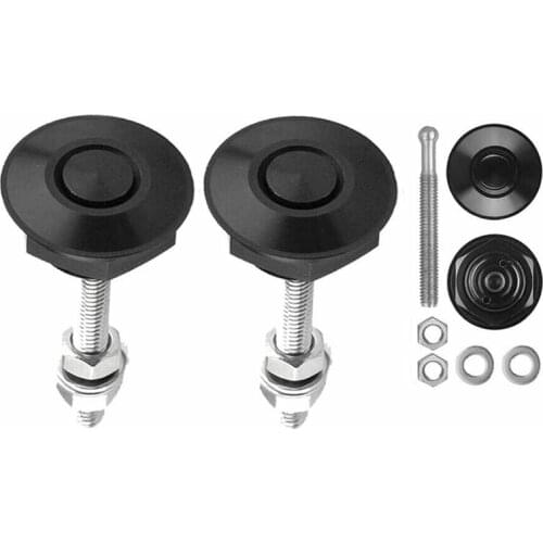 AU05 -2 PCS Push Button Quick Release Hood Bonnet Pins Lock Clip Car Bumper Latch Kit