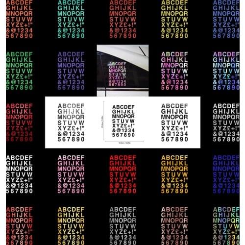 16*23cm Car Sticker Alphabets Numbers Marks Decal DIY Free Combination Custom Stickers For Car Auto Stickers Bumper Decoration