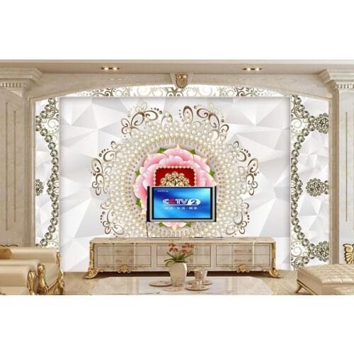 Noble luxury pearl pattern 3D wallpaper large murals,living room sofa TV wall bedroom 3d stereoscopic wallpaper papel de parede