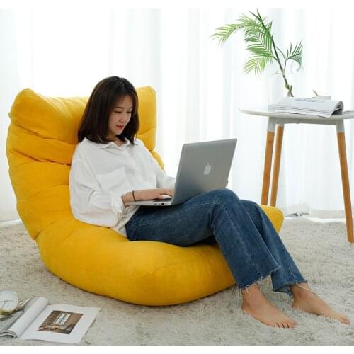Lazy Sofa Cover Bean Bag Living Room Tatami Relaxing Chair Couch Cover Lazy Beanbag Without Inner Filler