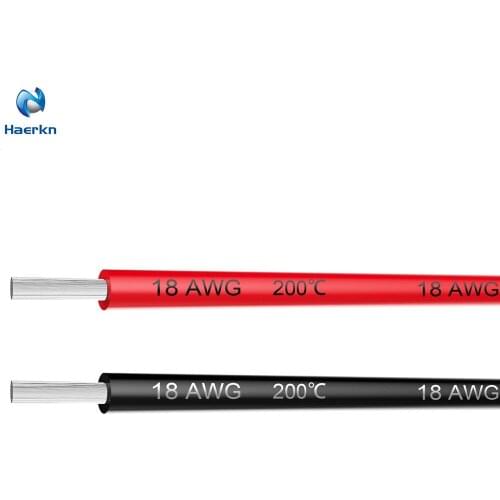 Electrical Wire 18 Gauge 0.82mm2 Silicone Wire Hook Up Cable 6 Meter [3m Black and 3m Red] Soft and Flexible tinned Copper Wire