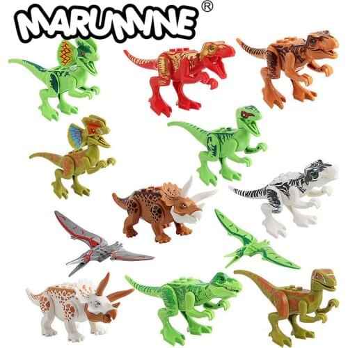 MARUMINE Dinosaur Figurines DIY 12 kinds of Dinosaurs Educational Toys For Children Classic 6 pcs/lot Dinosaur World