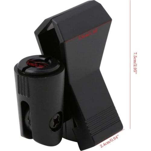 Flexible Microphone Mic Stand Accessory Plastic Clamp Clip Holder Mount Black M2EC
