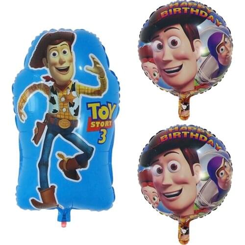 Giant toy kids tory ballon 18inch cartoon foil balloons woody Buzz Lightyear birthday party decorations kids party supplies toys