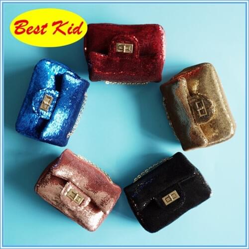 BestKid Bags! Bling brand Shoulder Bags for Party Childrens Fashion Leather Purse Baby Girls Small Messenger Bag Kid bags SMT013