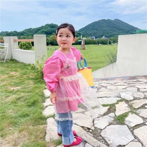 2021 autumn new girls Square Collar Dress + suspender dress two piece suit girl clothes outfits kids clothes toddler girl fall