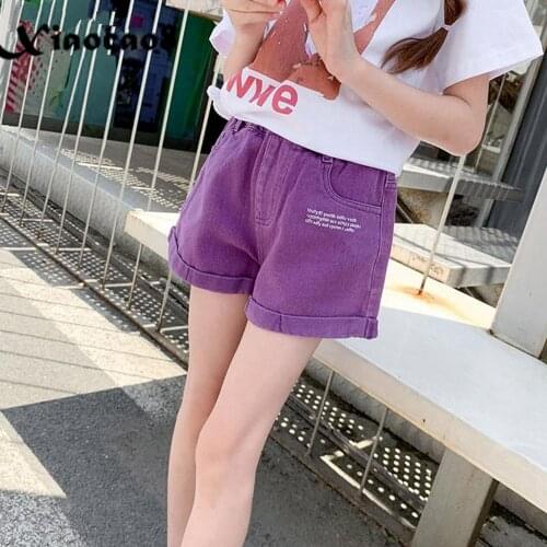 3-16Y Teenage Girls Denim Shorts Kids Summer Clothes Toddler Big Girls Short Pants Children Loose Shorts for Girls 8 10 12 14 16