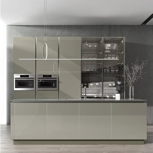 Piano kitchen cabinet custom kitchen whole stovetop quartz stone countertop assembly home decoration