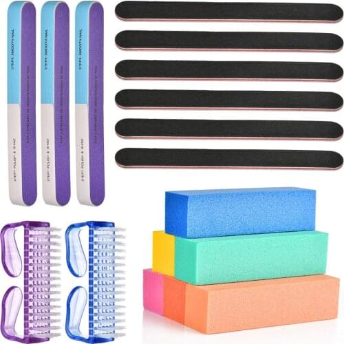 Nail Files Buffers Tool Kit Nail Care Buffing Grit Sanding Polisher Tool Manicure Pedicure Set UV Gel Polish Emery boards