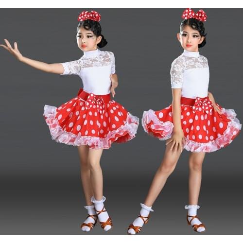 Latin Dance Dress for Girls New Regulations Performance Clothes Big Swing Skirts Professional Practice Competition Clothes