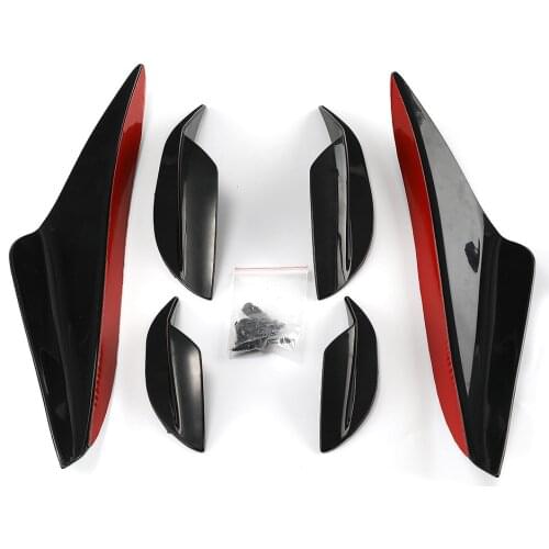 6pcs/1set For BMW E90 E92 E93 M3 05-12 Front Bumper Fins Deflector Lip Splitter Canard Lip Body Spoiler Kit Chin