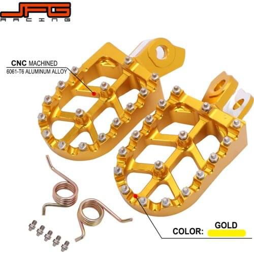 Motorcycle CNC Foot Pegs Pedal Rest Footpegs With Spring For SUZUKI RMZ250 2010-2019 RMZ450 2008-2019 RMX450Z 2010-2017