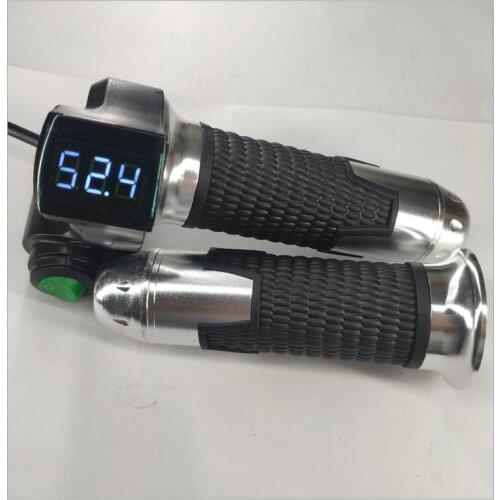 Twist Throttle+Digital Display 12-100v Voltmeter+Cruise Switch Scooter Electric Bike Accessory Mtb Tricycle Battery Indicator
