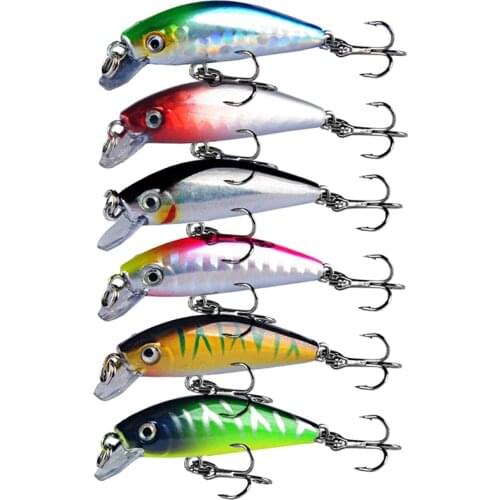 1PCS Minnow Fishing Lure 45mm 2.8g Sinking Hard Bait Wobbler Jig Bait Crankbait Carp Striped bass Pesca Fishing tackle SwimBait