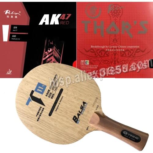 Pro Table Tennis PingPong Combo Racket YINHE Galaxy T-11+ T11S with Palio AK47 RED and THORS