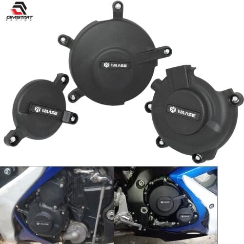 QMSTART Racing Engine Guard Stator Clutch Pulse Case Cover Protector Set For SUZUKI GSXR600 GSXR750 GSXR GSX-R 600 750 2006-2021
