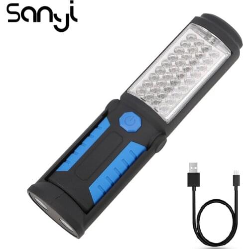 Working Light 36+5 LED Flexible Hand Torch Super Bright Torch Lantern Magnetic Inspection Lamp Flashlight Battery Powered Light