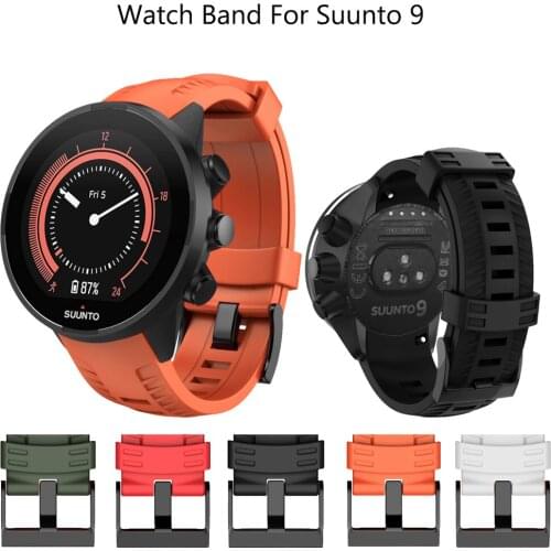 Sports Soft Silicone Replacement Wristband Band Straps For SUUNTO 9/ Baro Smart Watch Bracelet Strap Watchband Wrist Belt Correa