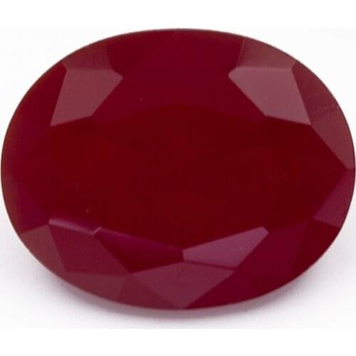 2x3mm-13x18mm Red frosted bottom Oval Shape Loose Glass Gemstone Glass Beads Synthetic Gemstone For Jewelry