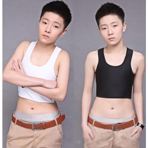 Wrapped chest lining is comfortable and soft Body shaping Breathable Buckle Short Chest Breast Binder Trans Casual Vest Tops