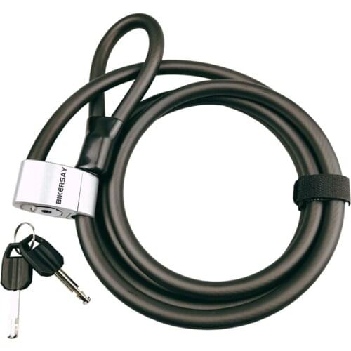 Security Anti-Theft Bike Lock Chain with Keys Anti-theft Security Steel Wire Rope Cable for Motorcycle Electric Scooter