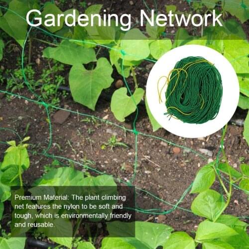 1.8m Garden Green Nylon Vegetable Plant Trellis Netting Support Nets Bean Plant Climbing Grow Fence Anti-bird Net