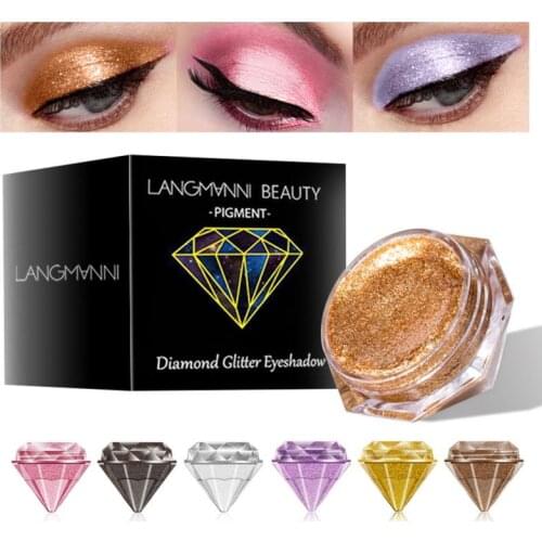 Gold metal female cosmetics palette glitter pigment High quality liquid eye shadow glitter glitter green metal radiant purple