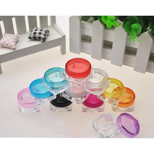 10Pcs/set Transparent Plastic Jewelry Bead Storage Box Small Square Bottom Round Container Jars Make Up Organizer Storage Boxes