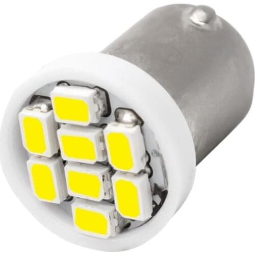 10PCS High Quality T4W BA9S 8 SMD 1206 LED Interior Light 3020 8smd Wedge Auto Reading Dome Lamps Car Marker Light 8led DC 12V