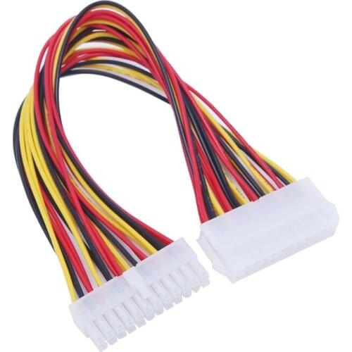 24-Pin Male To Female Connector Motherboard PSU Power Supply Extension Cable