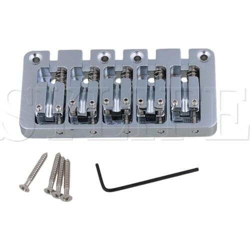 5 String Bass Guitar Bridge for Electric Bass Musical Accessory Silver