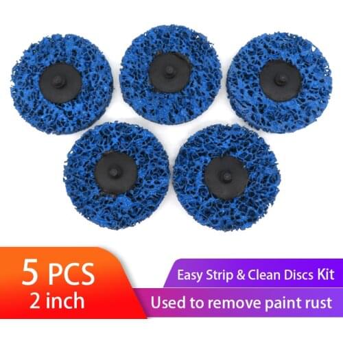 5pcs 2 Inch 50mm Quick Change Roloc Abrasive Disc Easy Strip & Clean Grinding Wheels for Surface Rust Removal Polishing