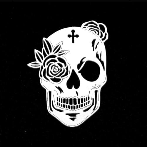 5pcs/lot 100% Stainless Steel Beautiful Skull DIY Earring Pendant Charm Wholesale Jewelry Necklace Making Charms