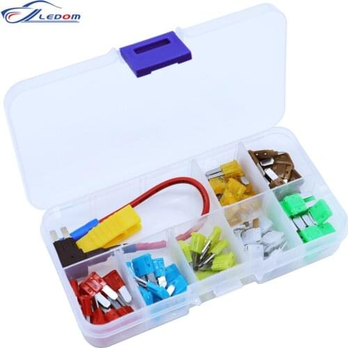 70Pcs 5/7.5/10/15/20/25/30A Mirco2 Fuses ATR Size Blade Car Fuse Assortment Set with Auto Car Truck for Ford/Fox/Mondeo/JEEP
