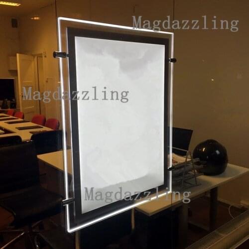 A1 Size Magnetic Open Acrylic frame LED Edgelit Light Pocket Real Estate Agent LED Window Display Light Panels System Kits