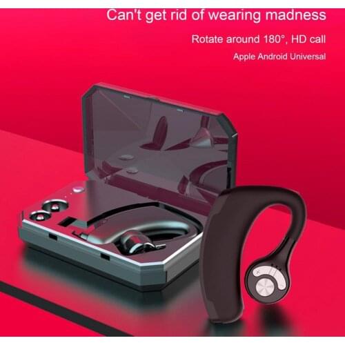 1Pc V18 Earhook Bluetooth 5.0 Waterproof Mini Portable Earbuds Reliable and Durable Reliable and Durable Portable for Phone