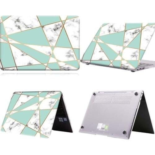 Green Triangle On Marble Pattern Laptop Case For MateBook 13/13 AMD Ryzen/14/D14/D15/X 2020/X Pro/Pro 16.1/Honor MagicBook 14/15