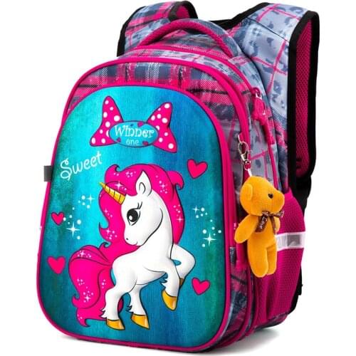 New School Bag for Girls Boys Children Orthopedic Backpack Kids Cartoon Unicorn Waterproof School Backpacks Primary 1-3-4 Grade
