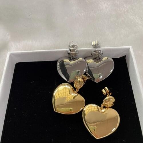 European and American love double B letter Earrings atmospheric metallic luster simple street beat Earrings