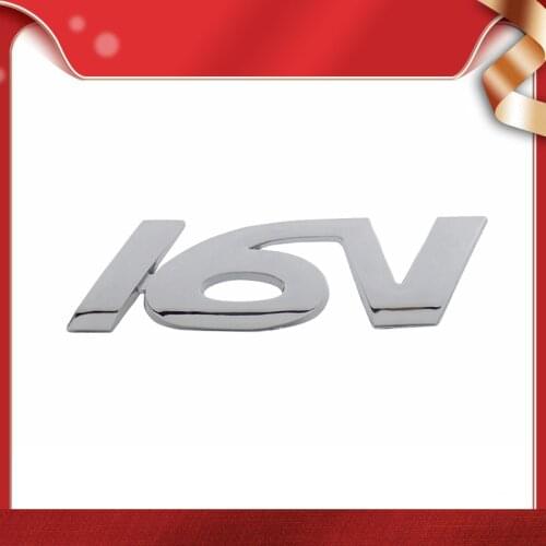 Chrome 16 V 16V for car Hood Fender trunk Nameplate Decal Emblem Badge Sticker
