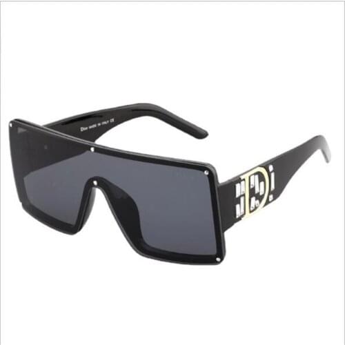 Summer big frame sunglasses One lens Large rectangular UV 400 Designer eyewear lady Low price wholesale